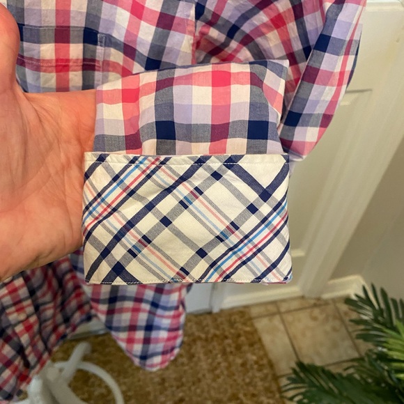 TAILORBYRD Gingham Micro Plaid Button Down Shirt LS XL - Picture 6 of 7